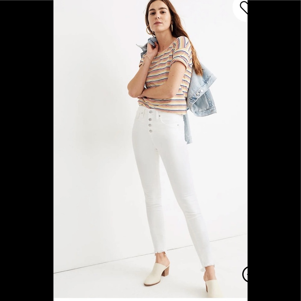 Madewell white high rise jeans 27